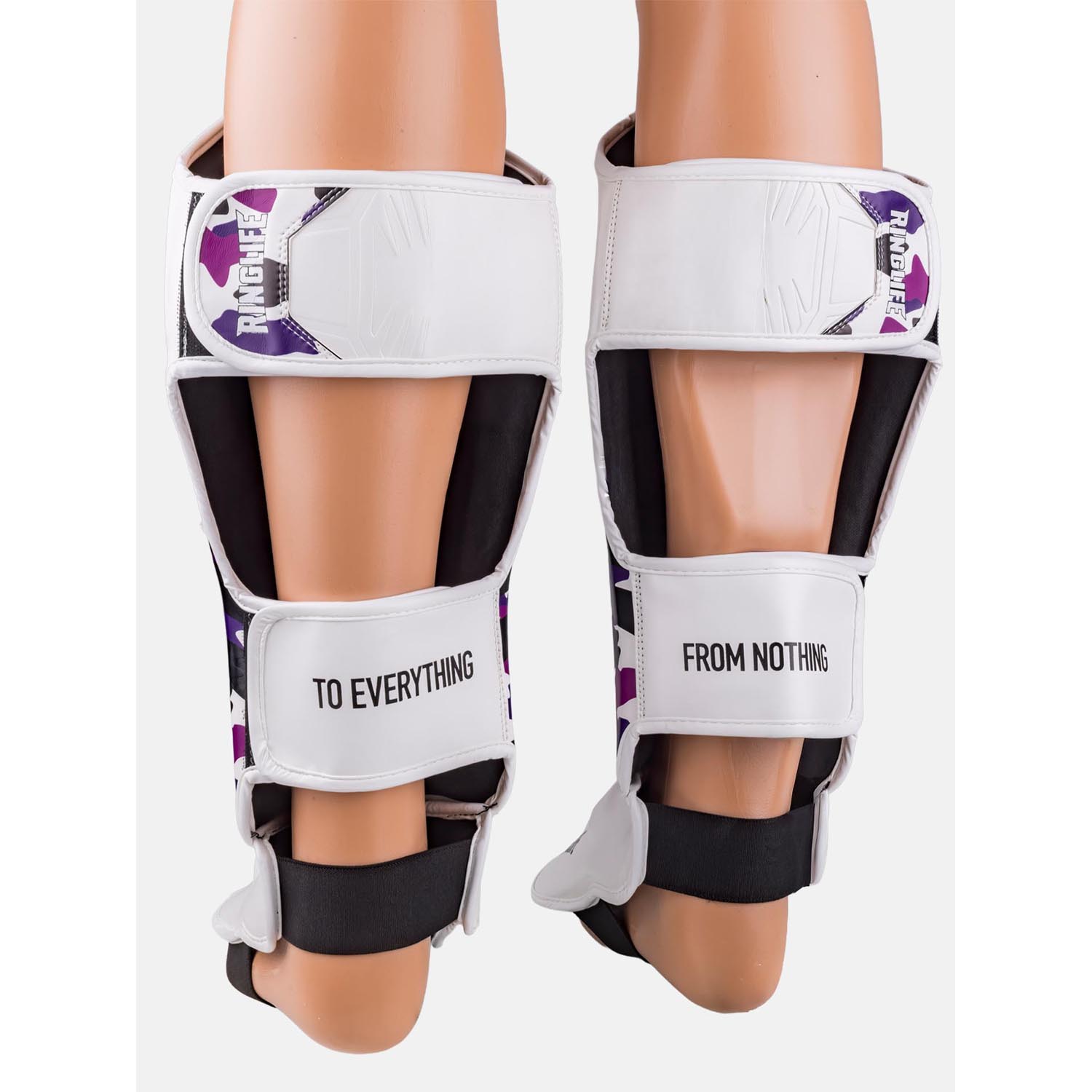 RINGLIFE Shinguards, Unit, white-purple-camo M