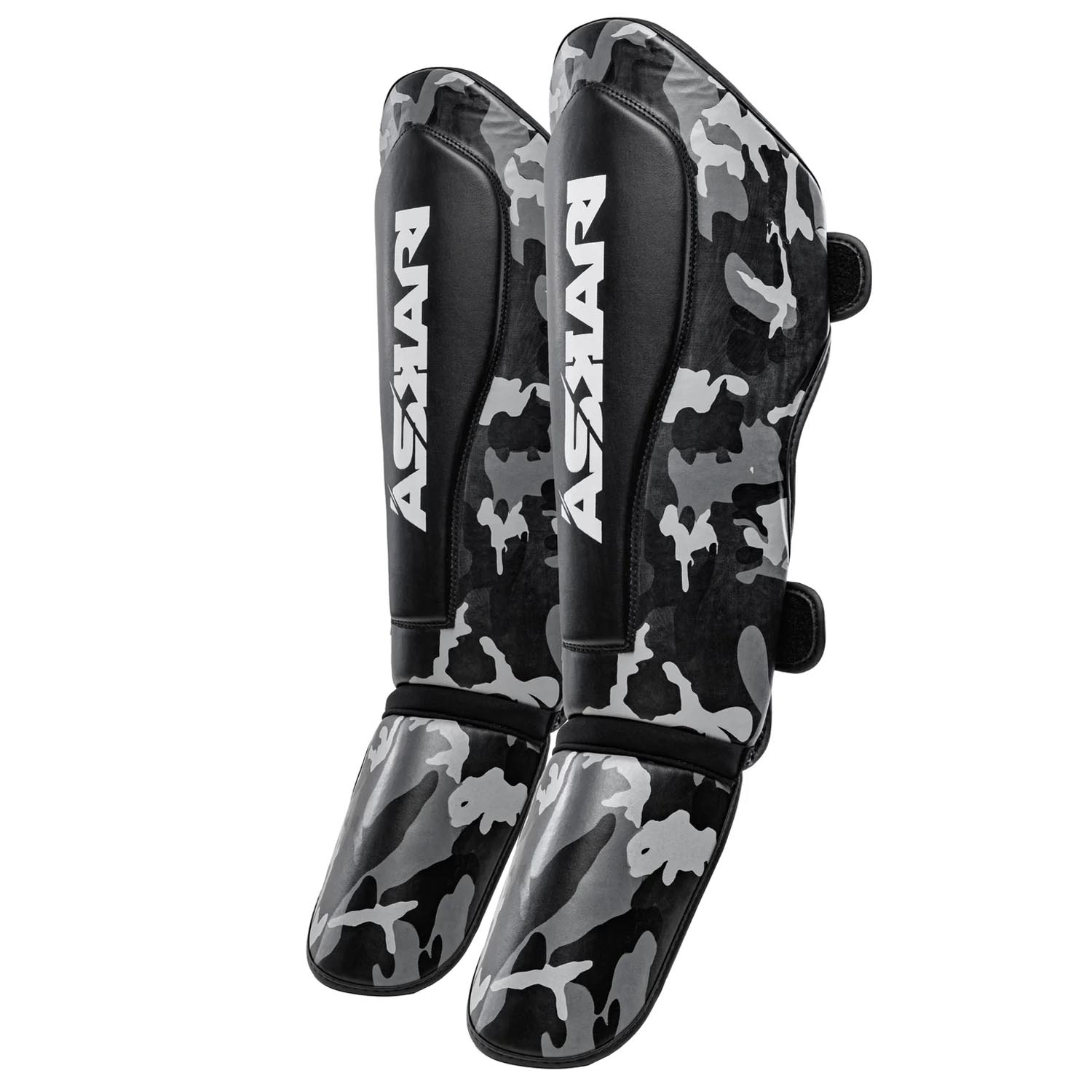 ASKARI Shinguards, Desert, black-camo, XL
