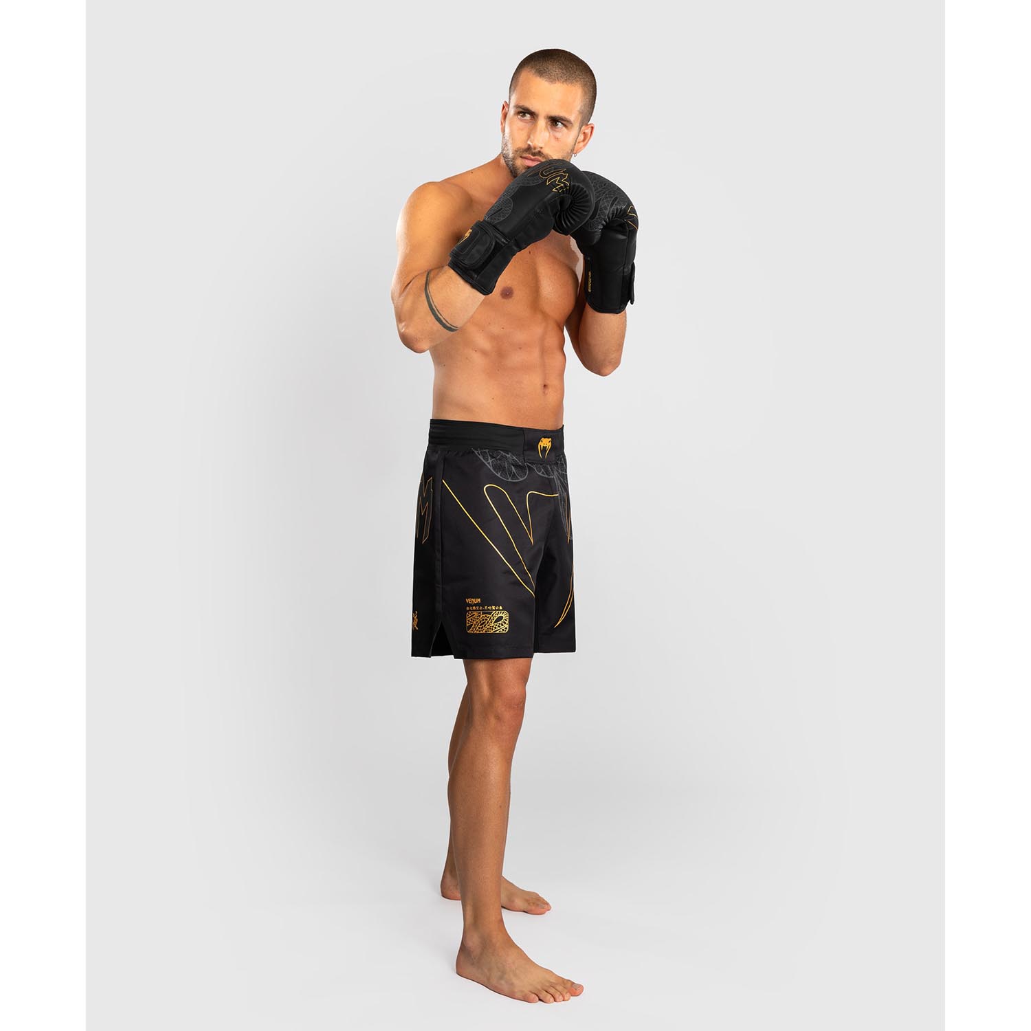 VENUM MMA Fight Shorts, Serpenti, black-silver-gold, XXL