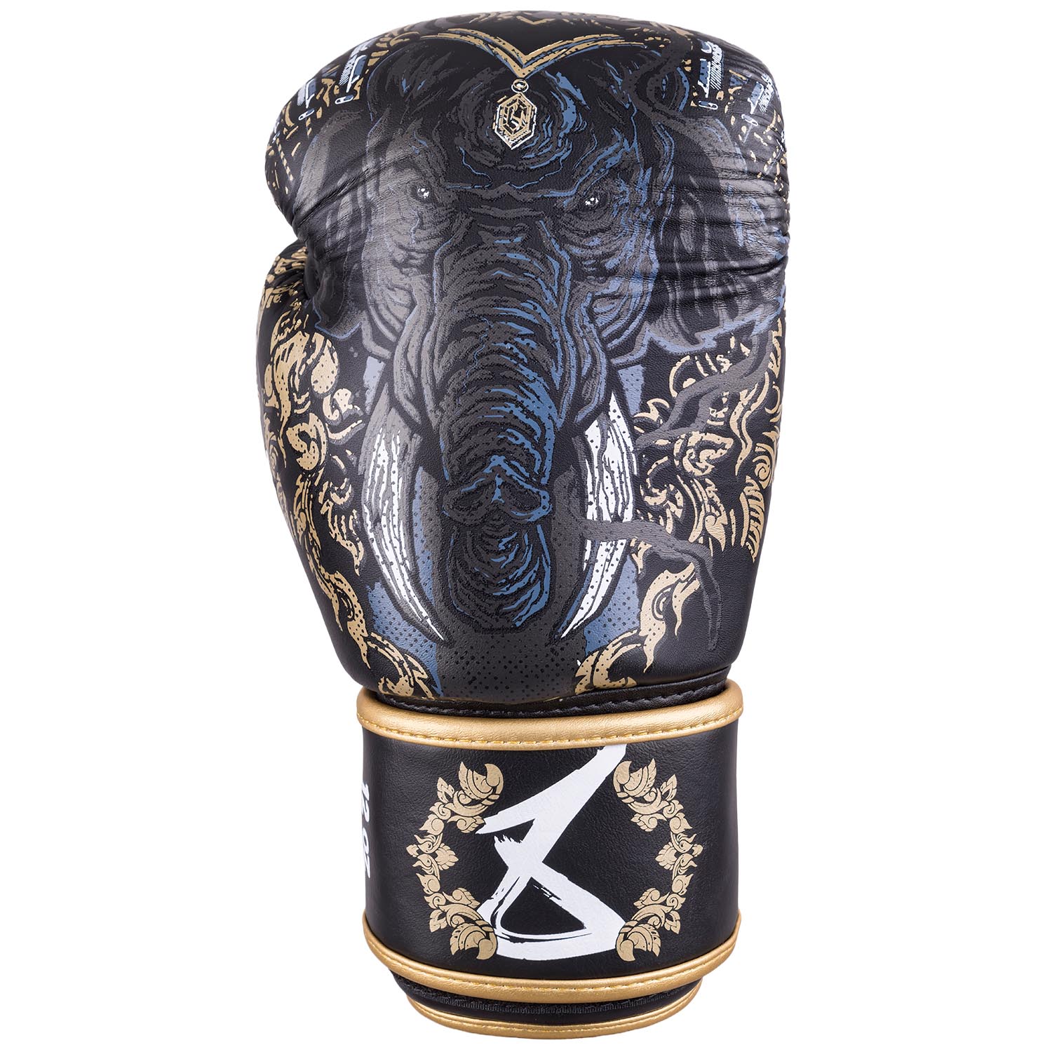 8 WEAPONS Boxing Gloves, Three Elephants 2.0, black-gold, 10 Oz