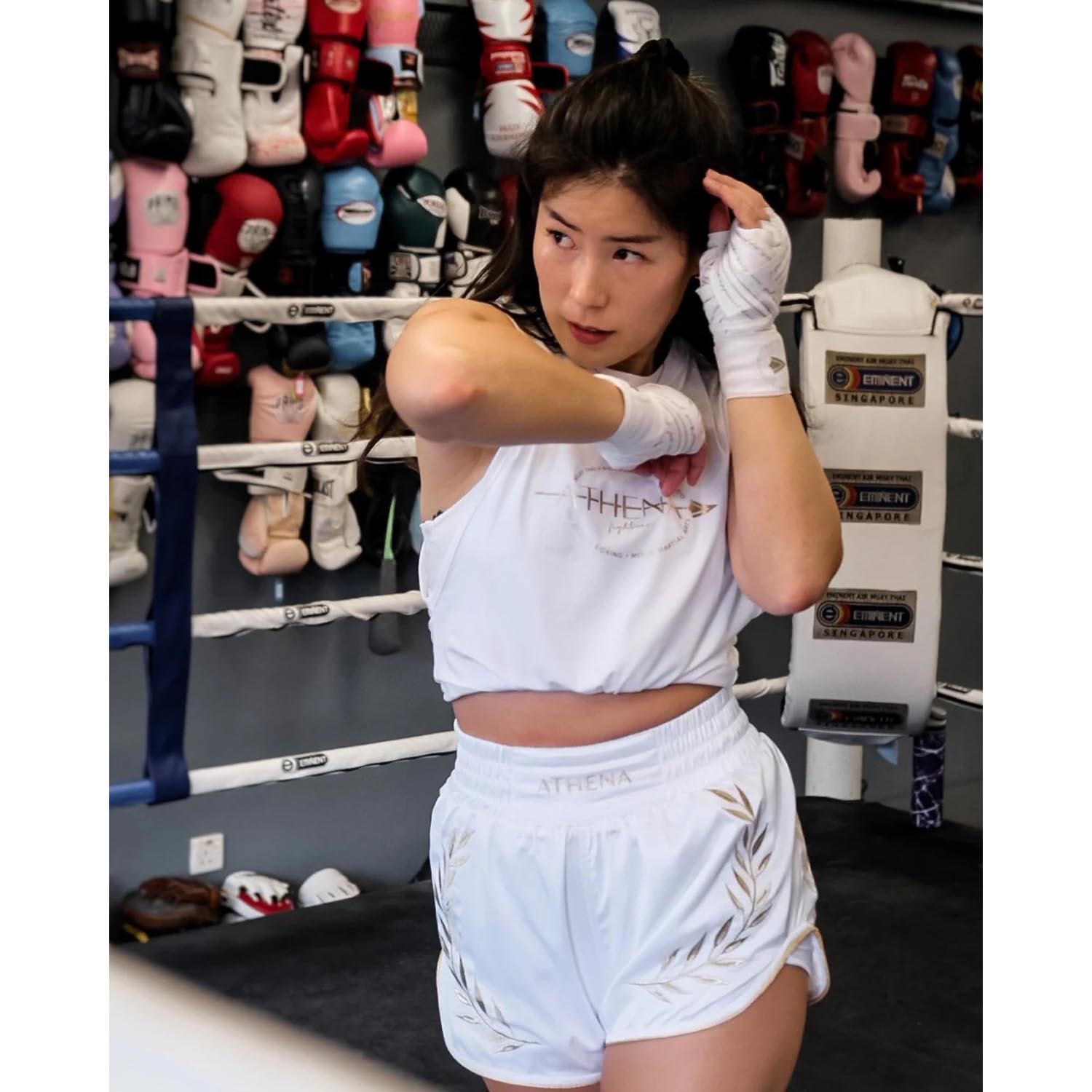 ATHENA Muay Thai Shorts, Women, Athena, white-gold, XL