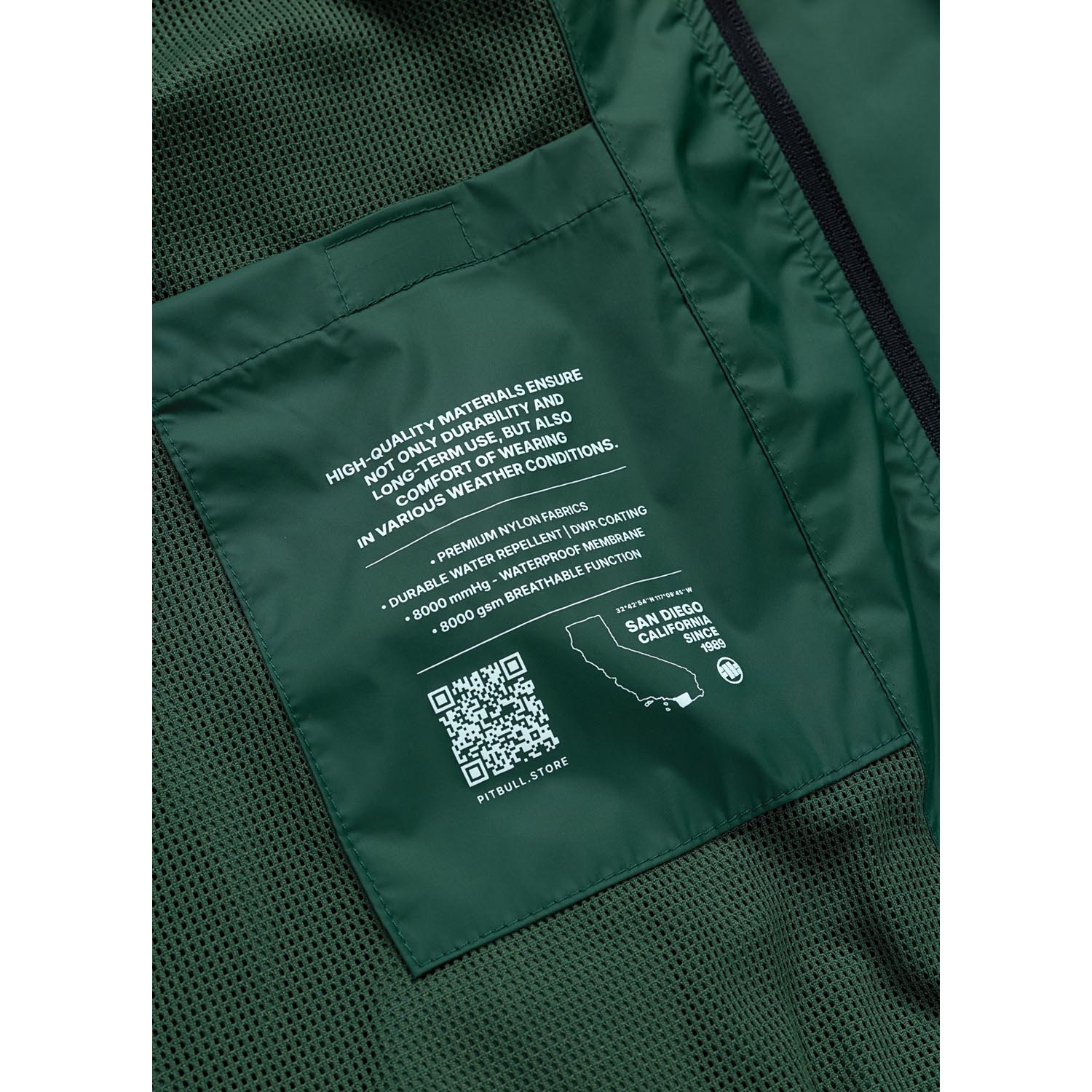 Pit Bull West Coast Transitional Jacket, Athletics Tape Logo, green, S