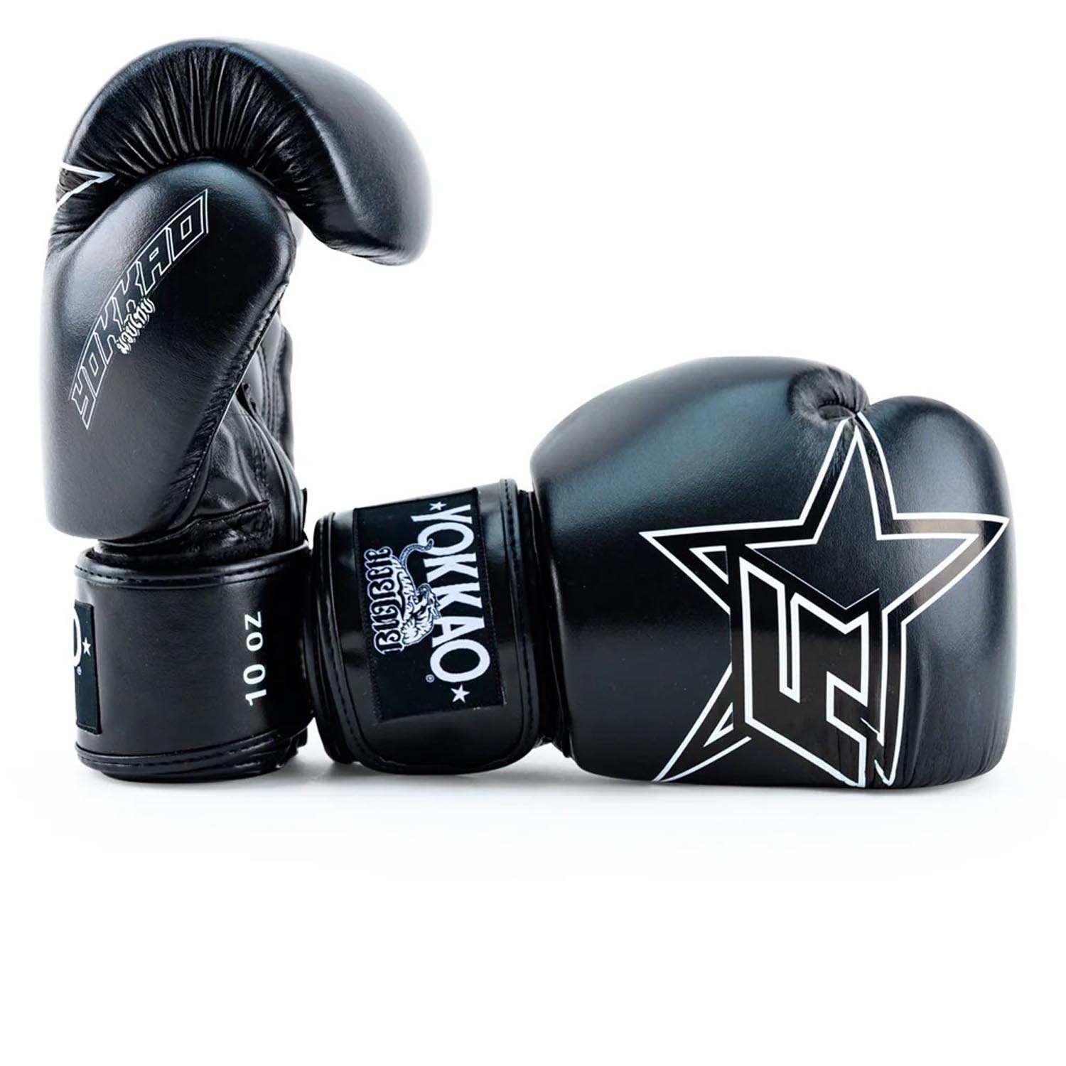 YOKKAO Boxing Gloves, Institution, black-white, 16 Oz