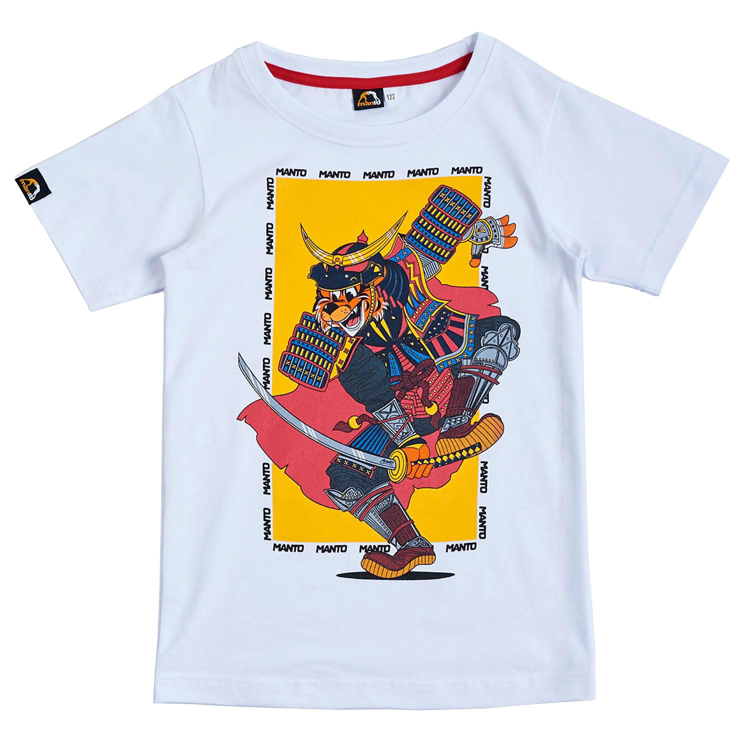 MANTO T-Shirt, Kids, Samuraj, white, 128