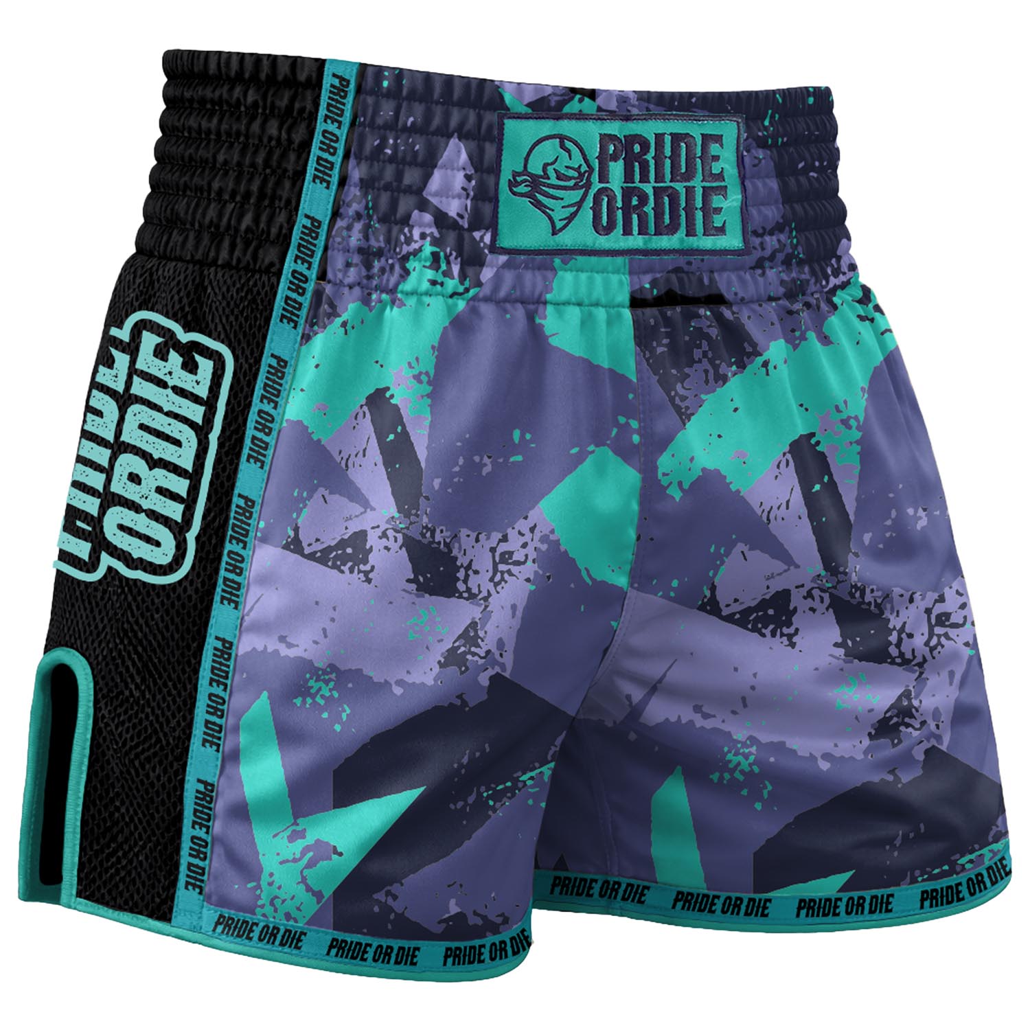 PRiDEorDiE Muay Thai Shorts, Reckless 2.0, grey-green, XXL