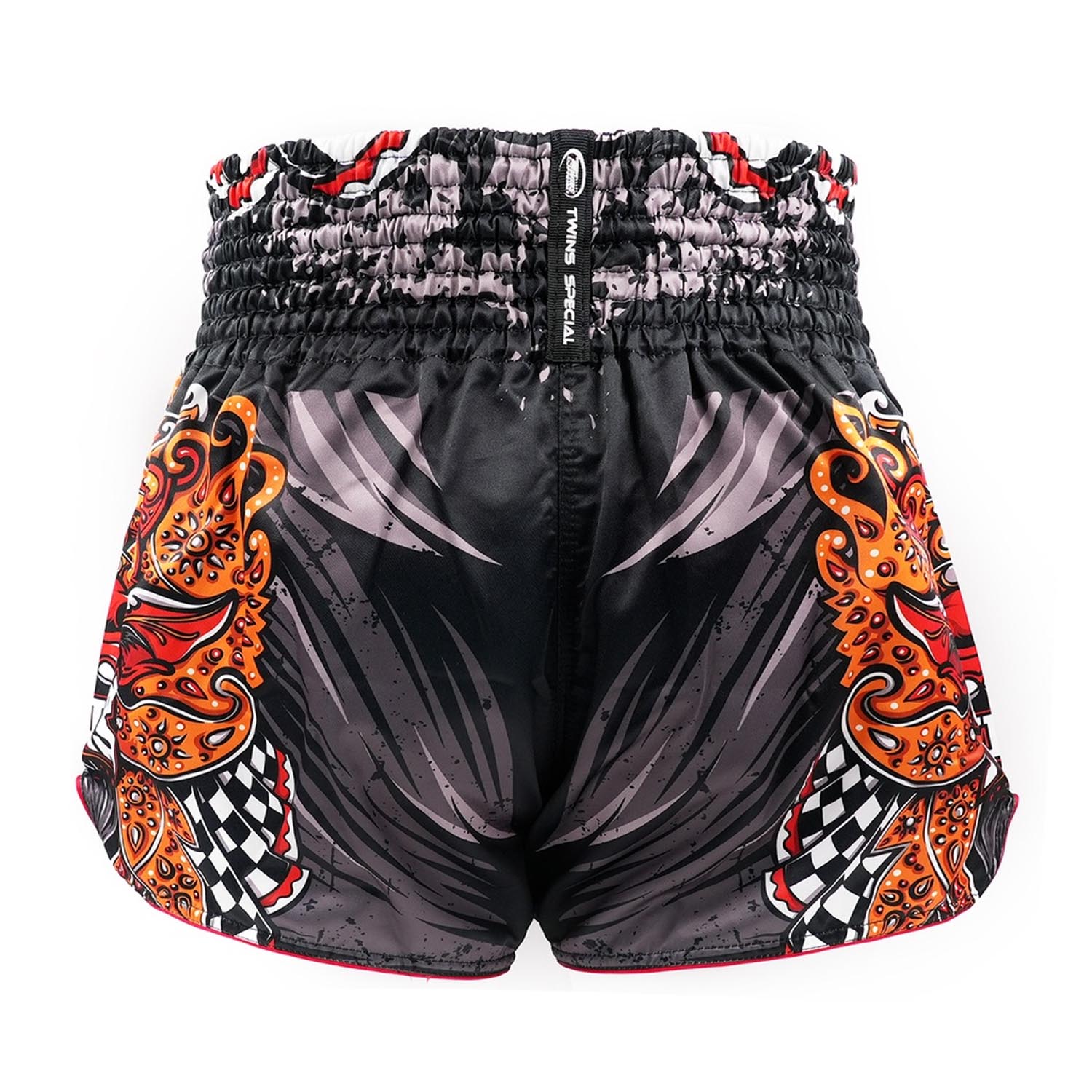 TWINS Special Muay Thai Shorts, Barong, black-orange, XL