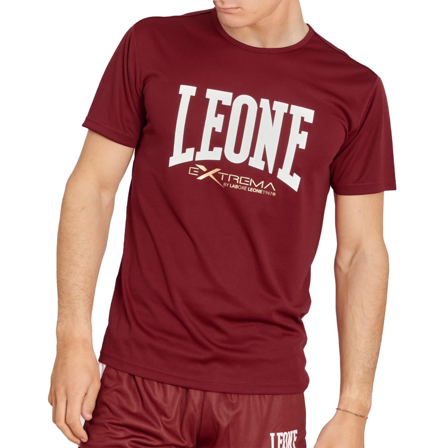 LEONE T-Shirt, Logo, ABX106, weinrot, S