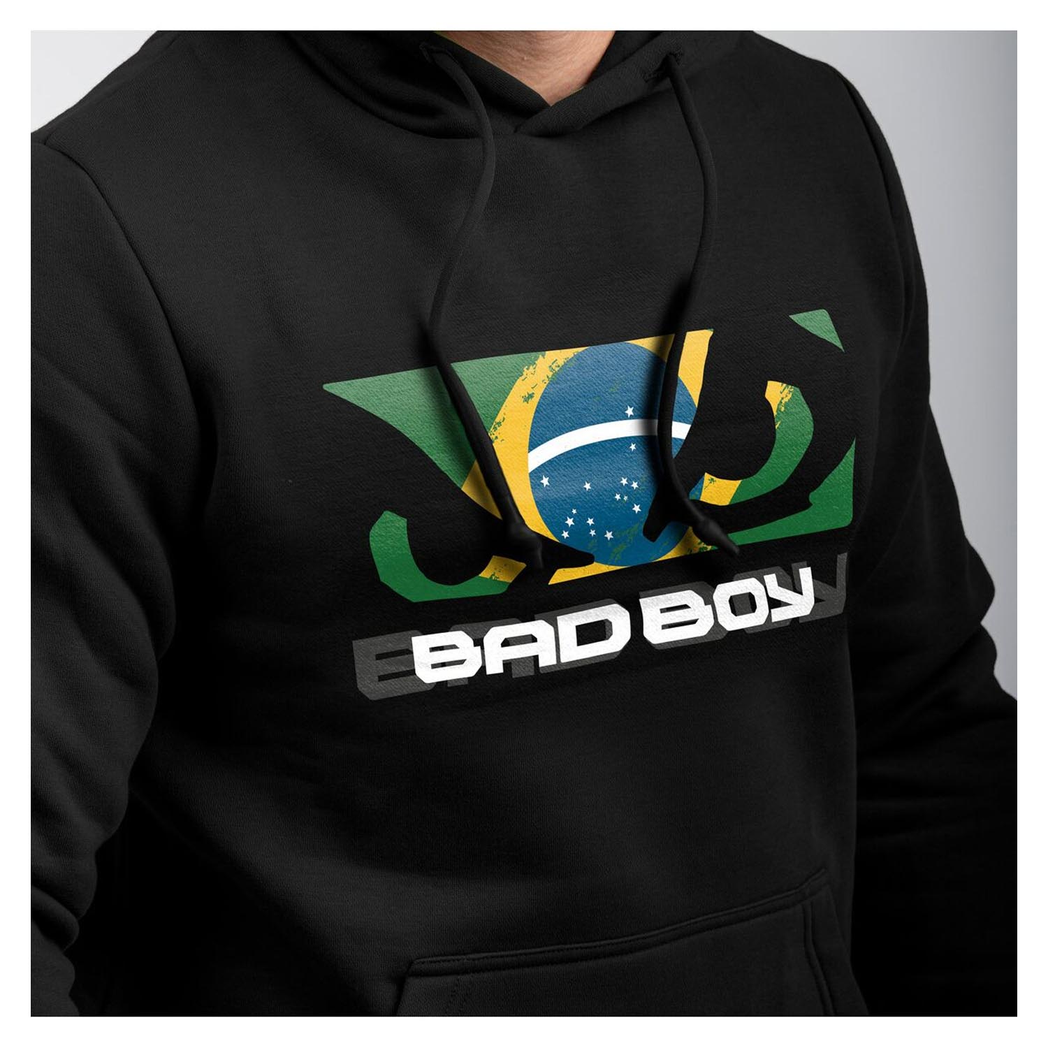 Bad Boy Hoody, Brazilian Flag, black, L