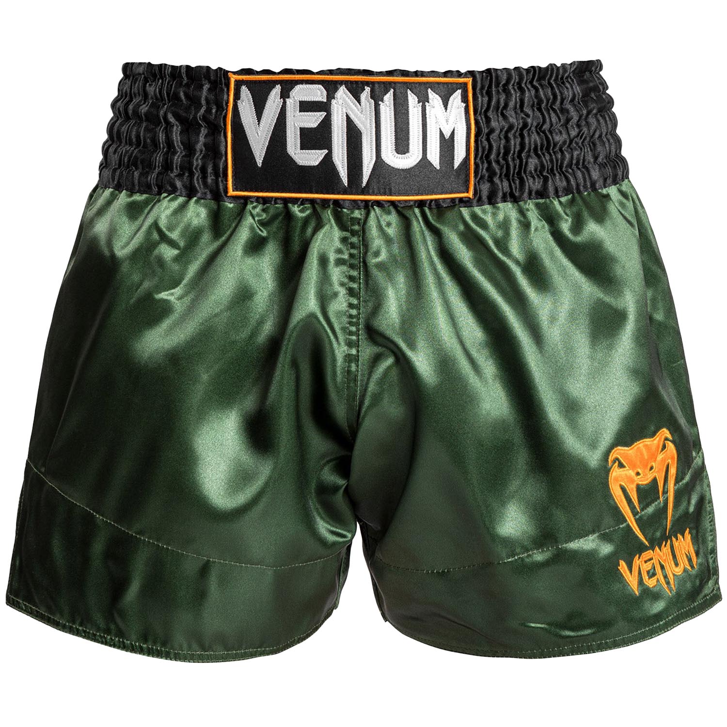 VENUM Muay Thai Shorts, Classic, grün-schwarz-gold, M