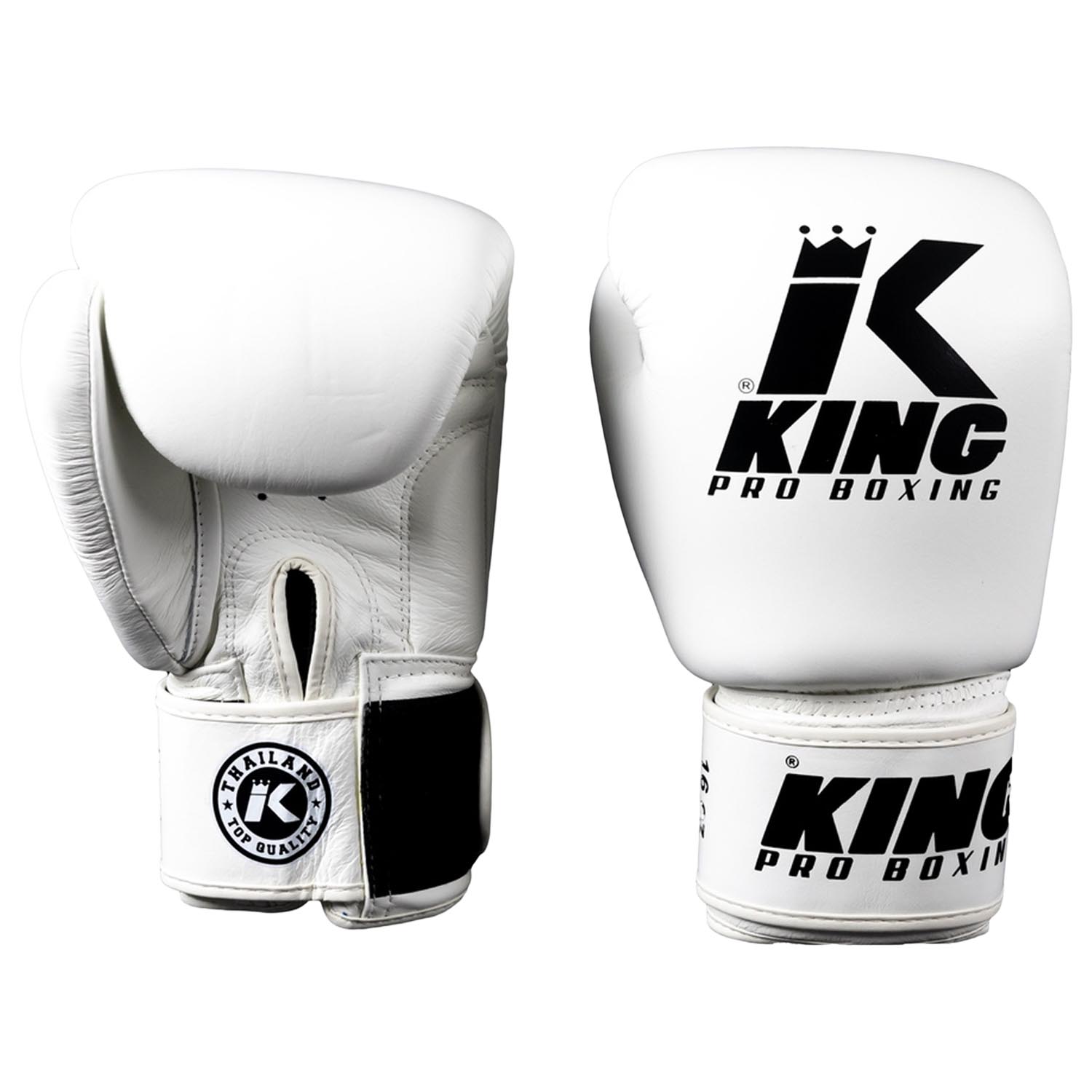 KING PRO BOXING Boxing Gloves, BGVL-3, white-black, 16 Oz
