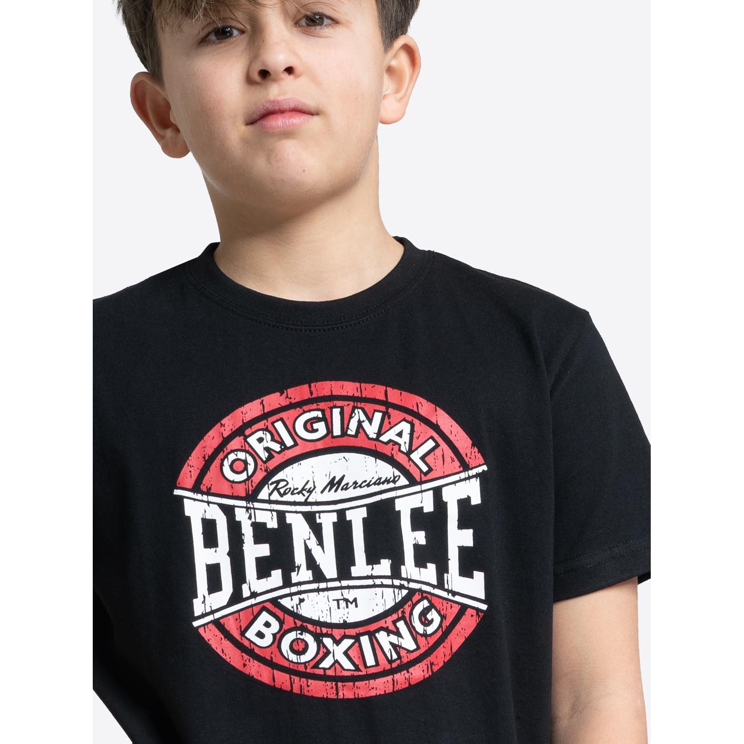 BENLEE T-Shirt, Kids, Naburn, black-white-red, 110/116