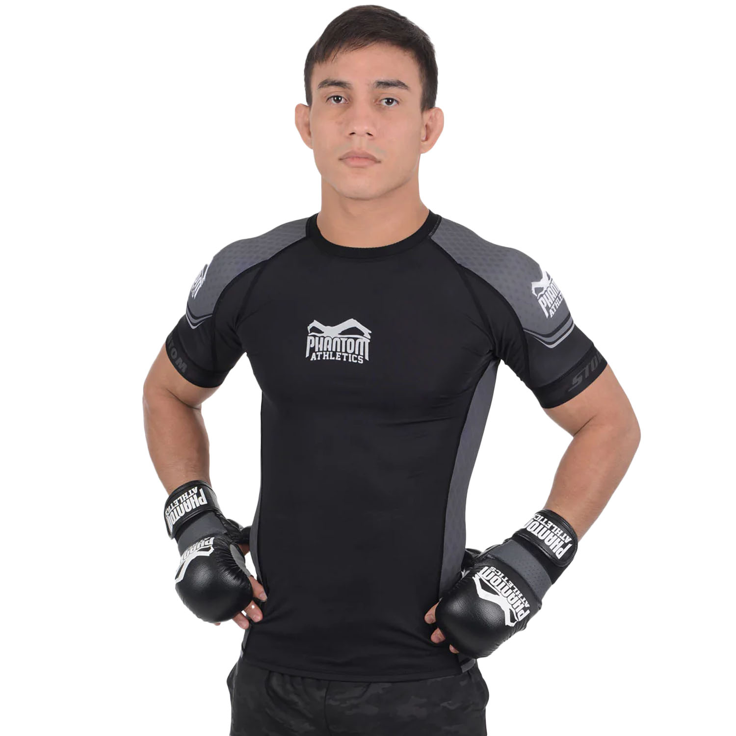 Phantom Athletics Rashguard, S/S, Storm Nitro, schwarz-grau, XXL