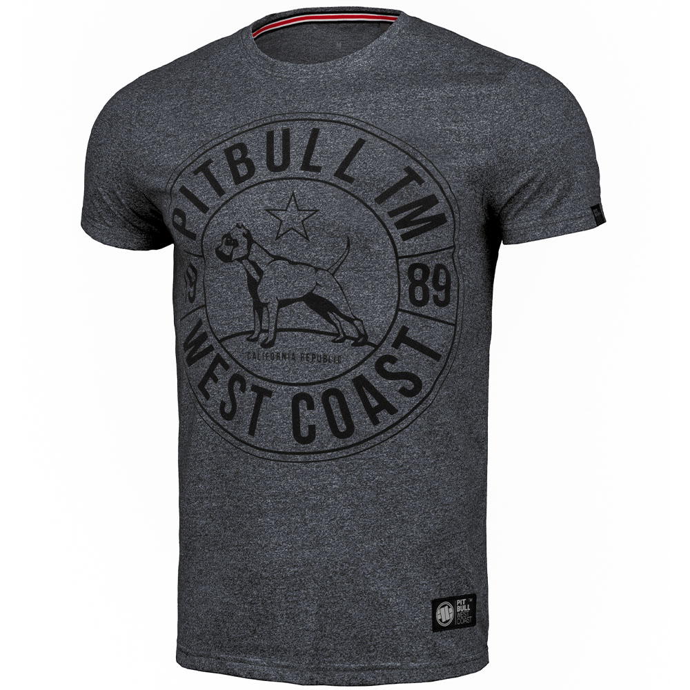 Pit Bull West Coast T-Shirt, Custom Fit Circle Dog, black