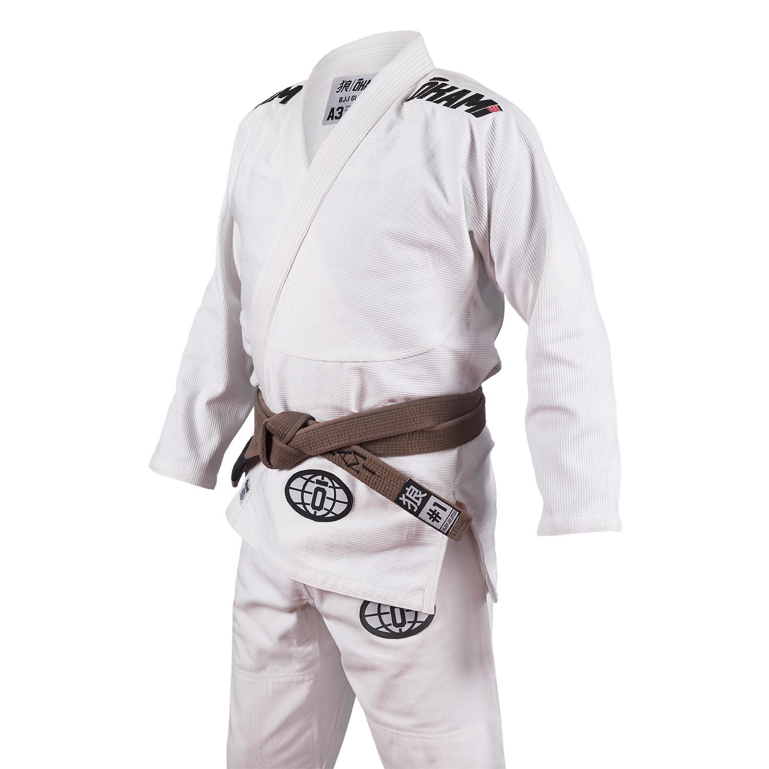 OKAMI BJJ GI, Enso, white, A4