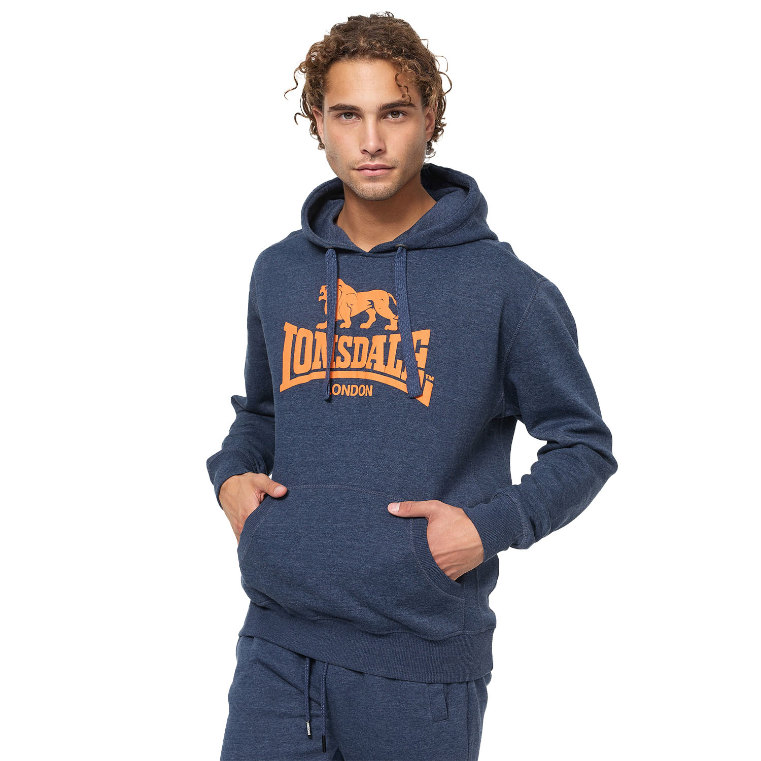 Lonsdale Hoody, Gledfield, navy-orange, S