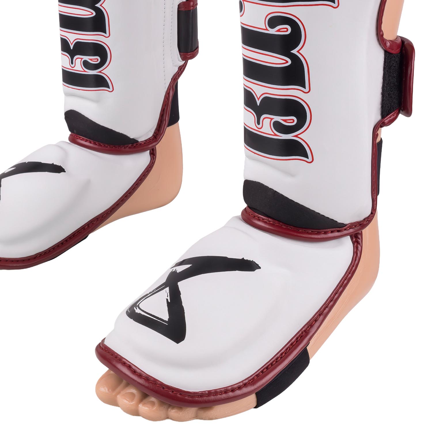 8 WEAPONS Shin Guards, Bangkok, white-black, XL