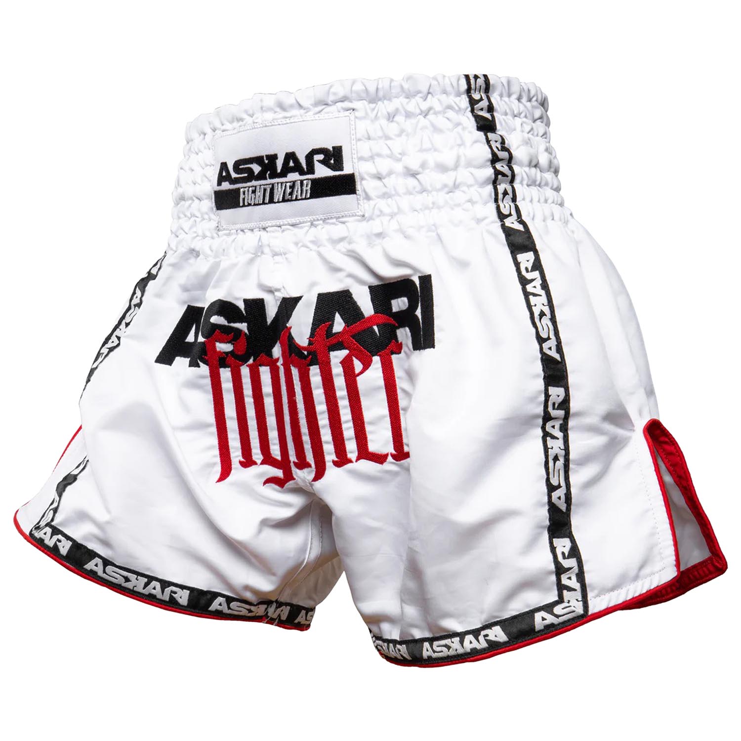 ASKARI Muay Thai Shorts, Warcry, white, S