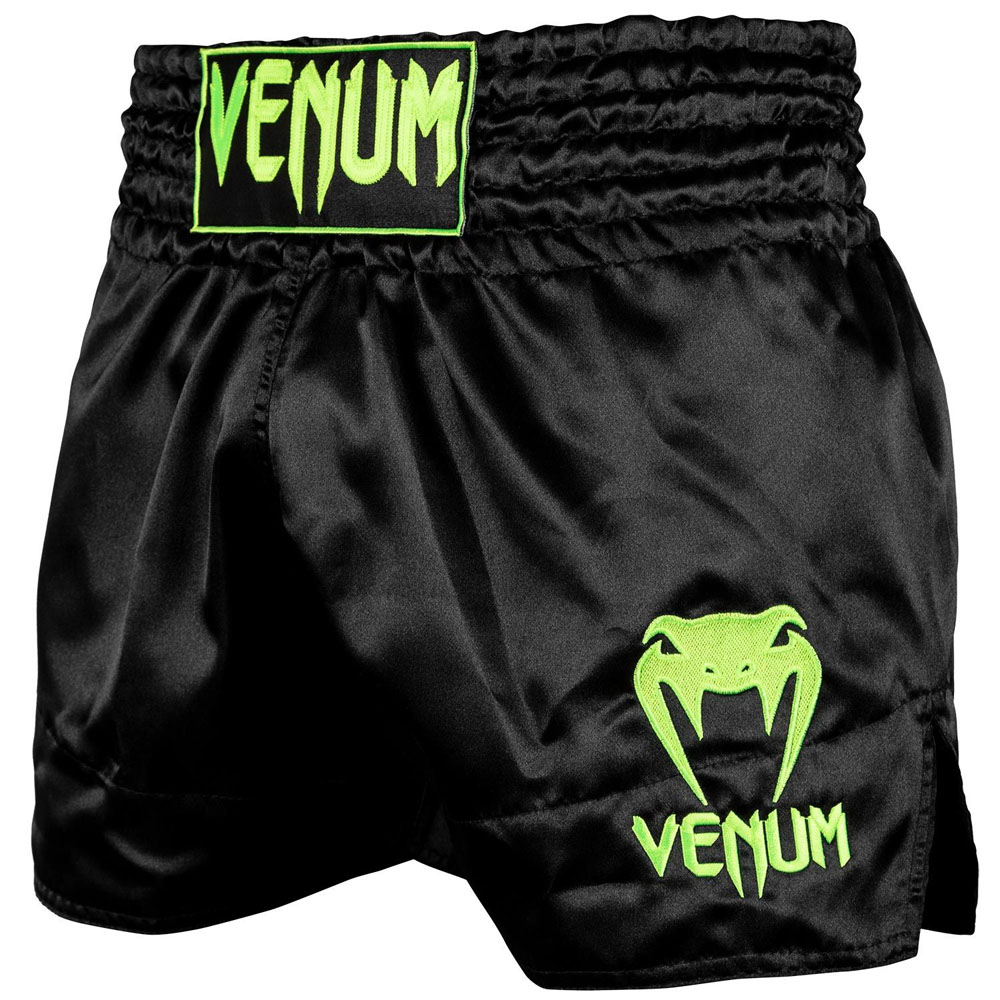 VENUM Muay Thai Shorts, Classic, schwarz-neongrün