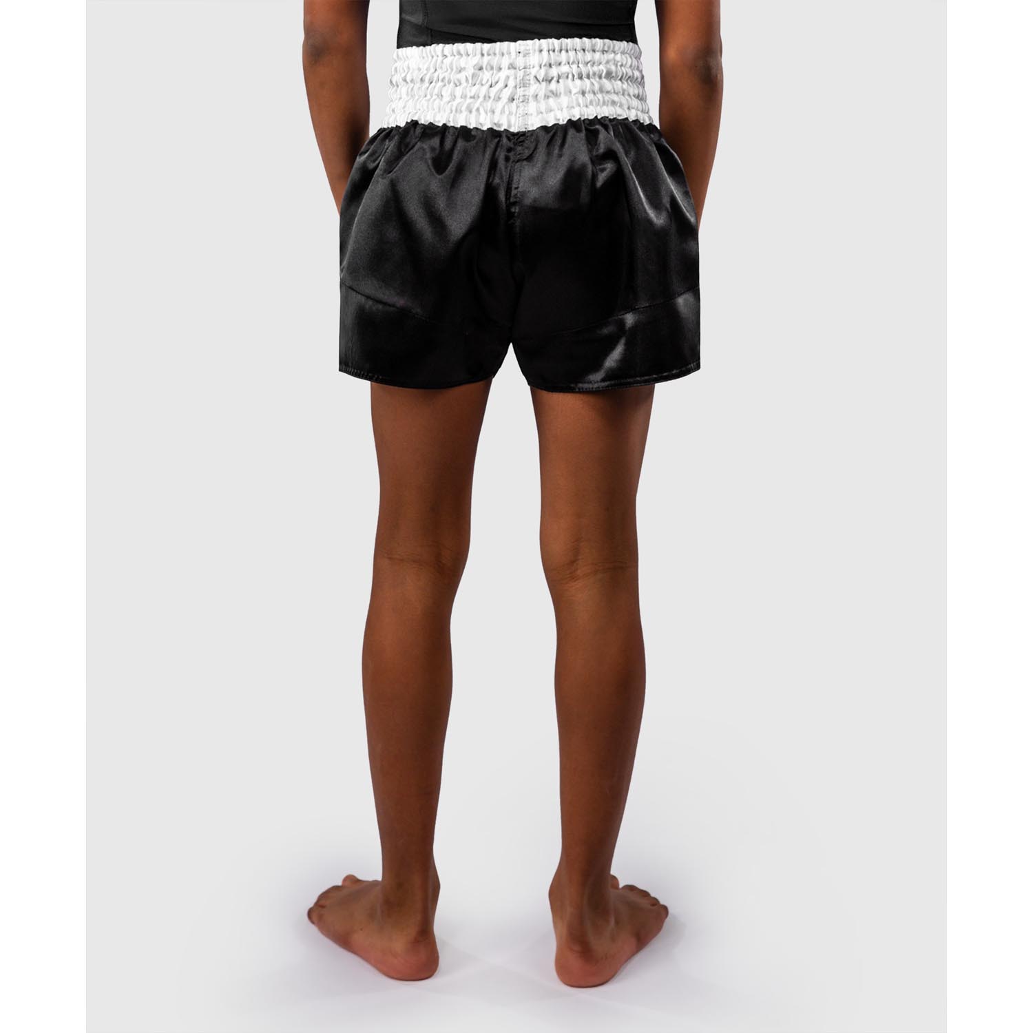 VENUM Muay Thai Shorts, Kids, Classic, black-white, 12 J
