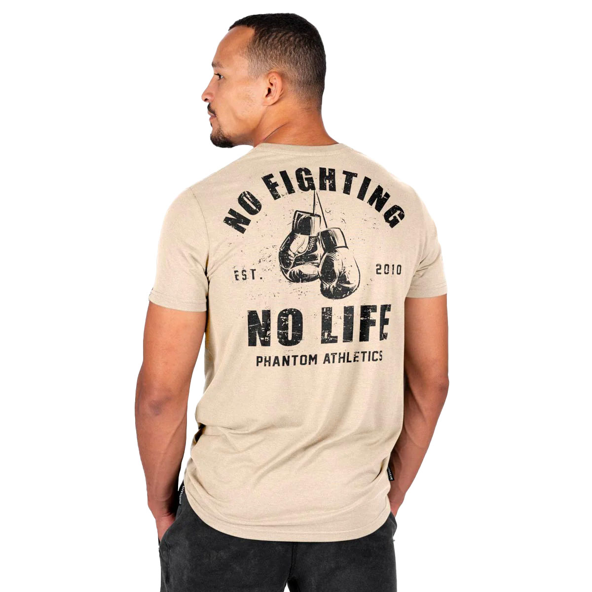 Phantom Athletics T-Shirt, No Fighting - No Life, sand