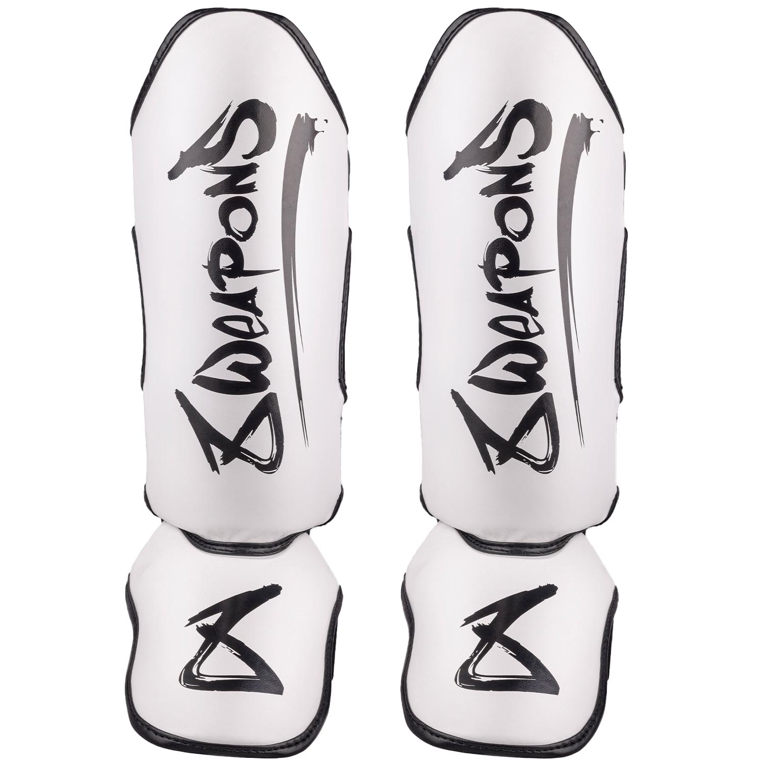8 WEAPONS Shin Guards, Kids, Unlimited 2.0, white-black XXXL
