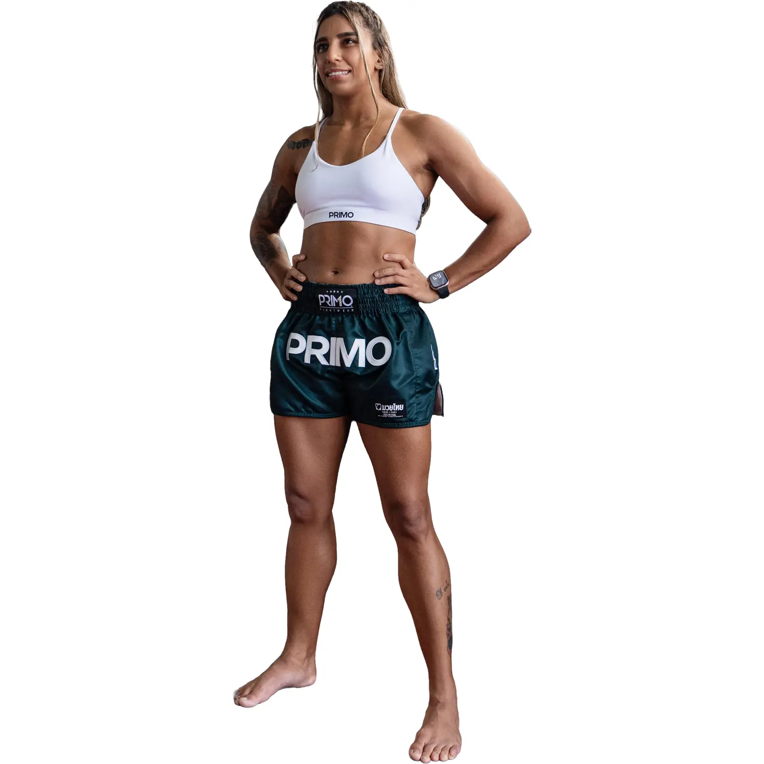 PRIMO Muay Thai Shorts, Mamba, green, XXL