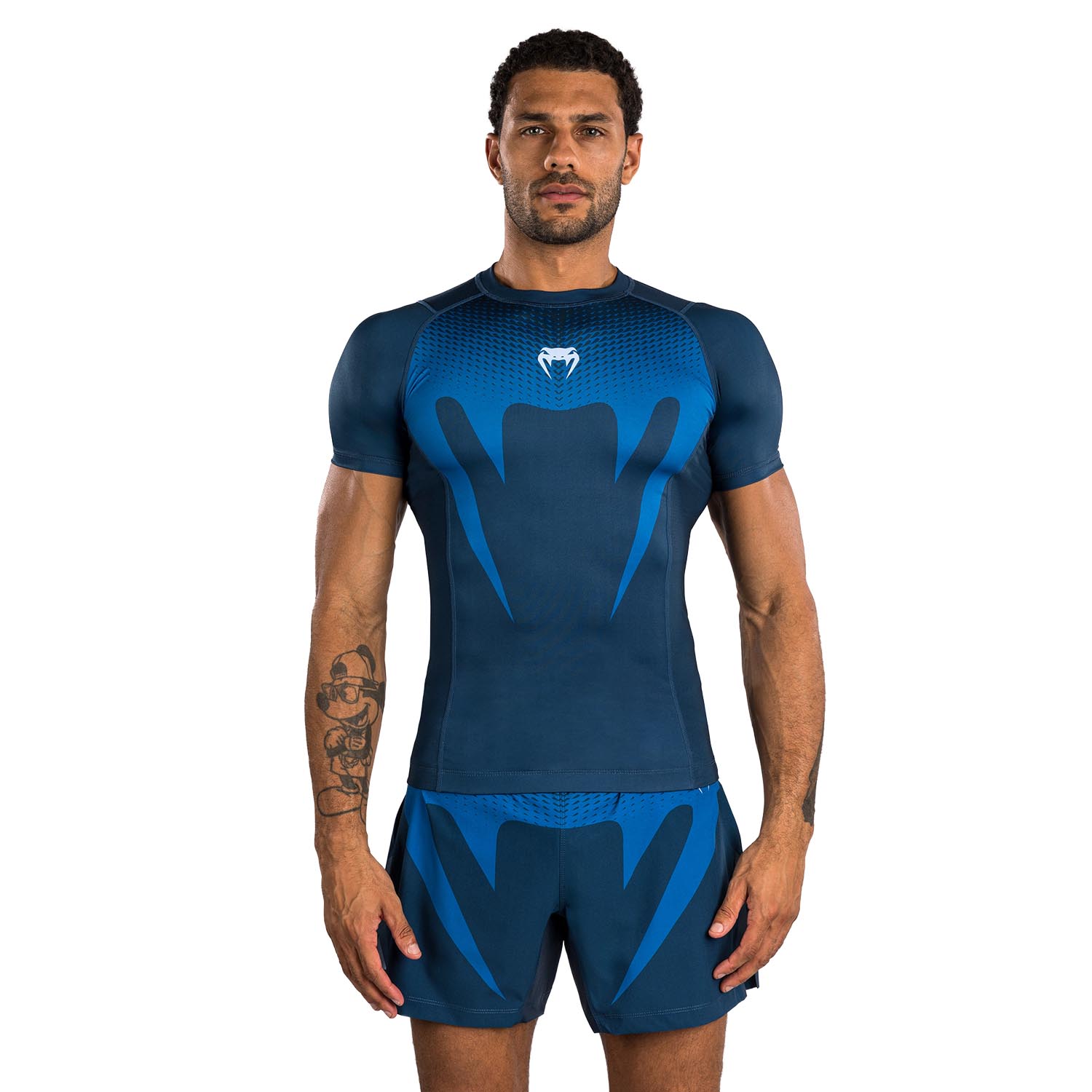VENUM Rashguards, S/S, No Gi, blue, XXL