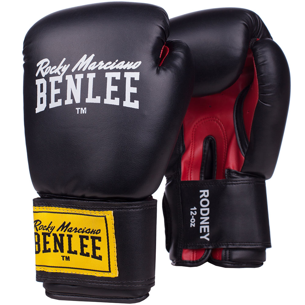 BENLEE Boxhandschuhe, Rodney, schwarz-rot, 14 Oz