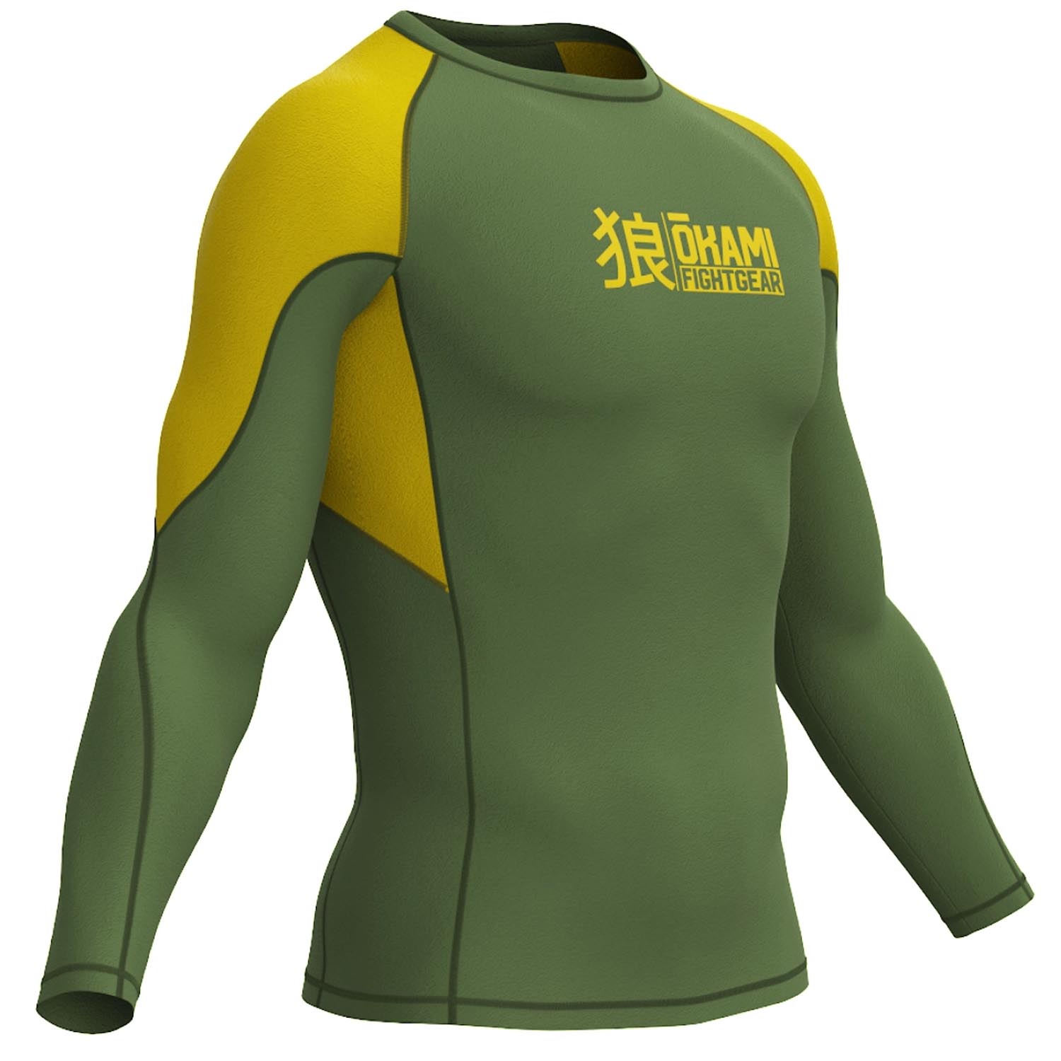 OKAMI Rashguard, L/S, Keii, khaki, S