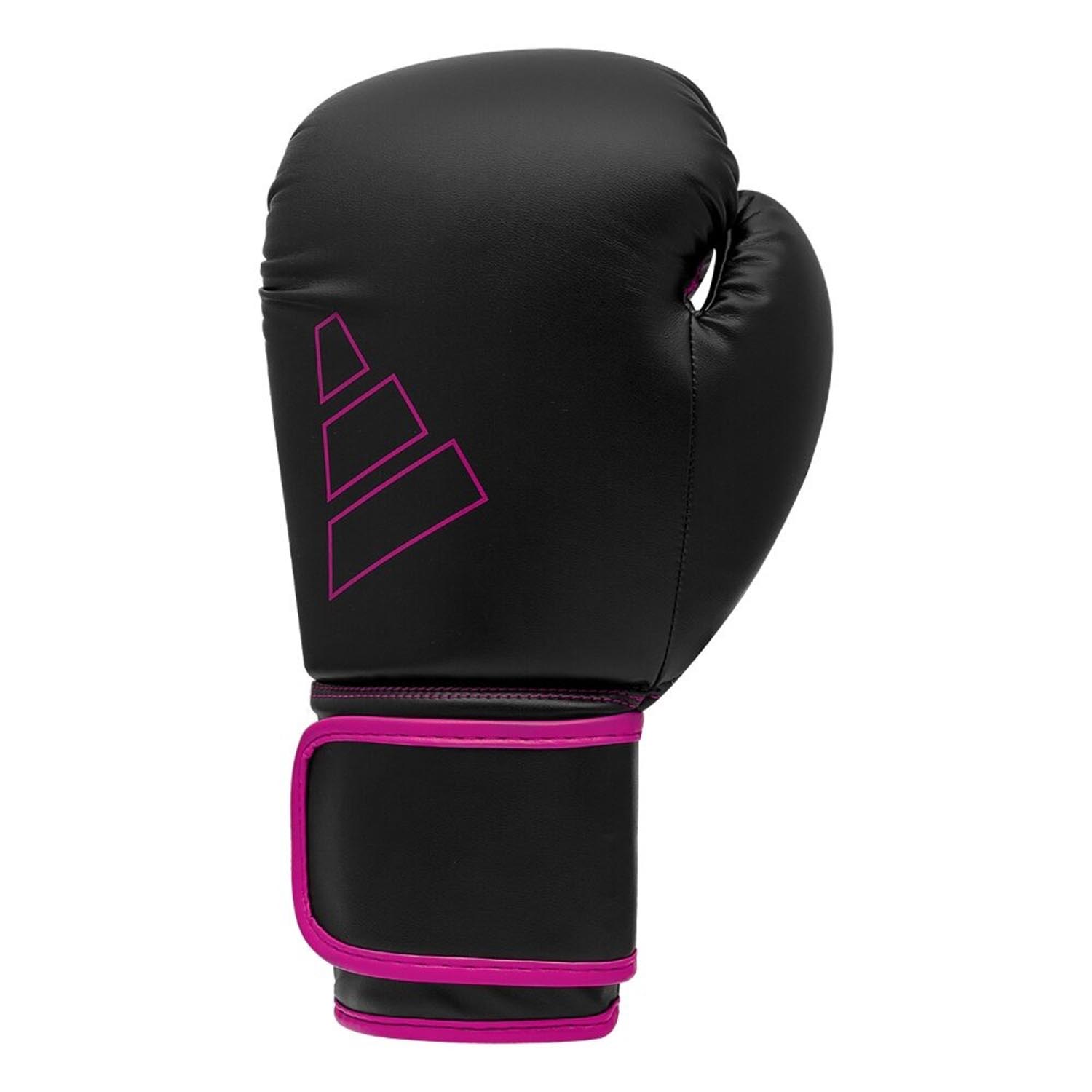 adidas Boxing Gloves, Hybrid, 80, black-pink, 14 Oz