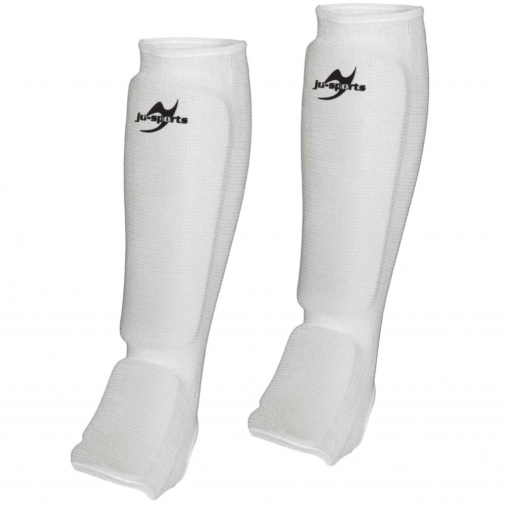 Ju-Sports Shin Guards, fabric, white, XL