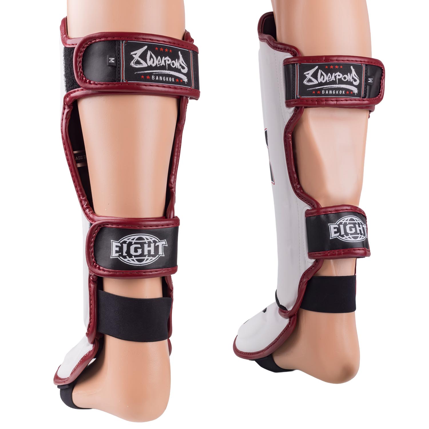 8 WEAPONS Shin Guards, Bangkok, white-black, M