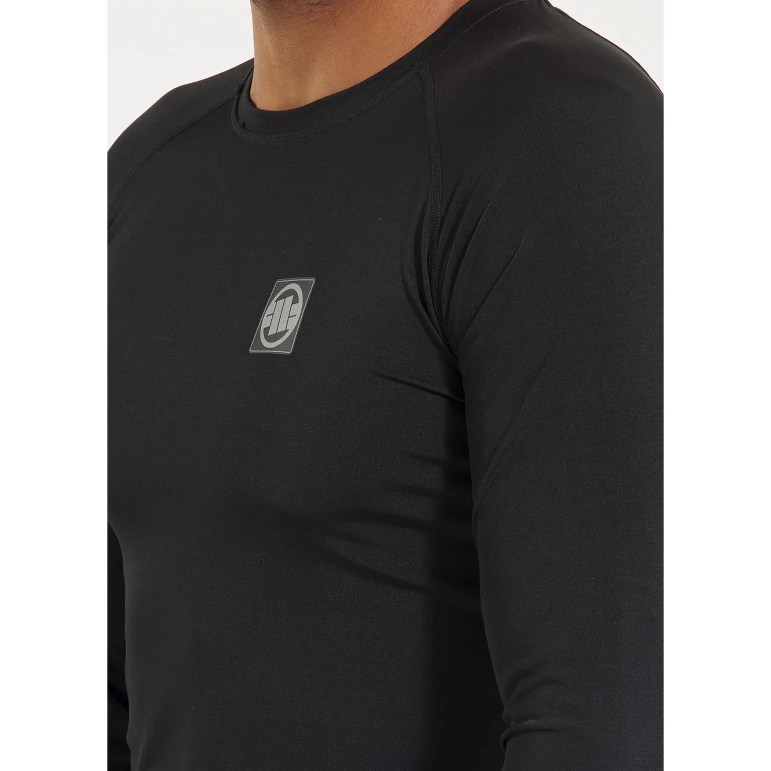 Pit Bull West Coast Rashguard, L/S, Performance Plus, New Logo, black, XXXL