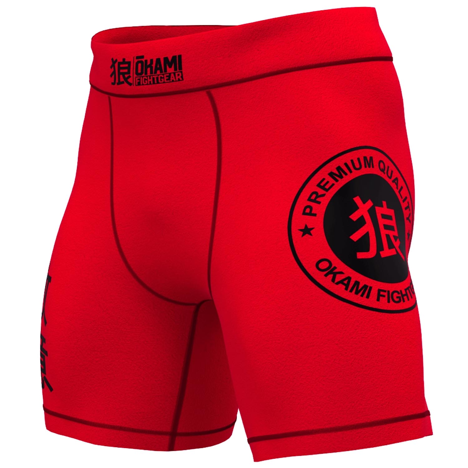 OKAMI Compression Shorts, Keii Flame, red-black, XXL