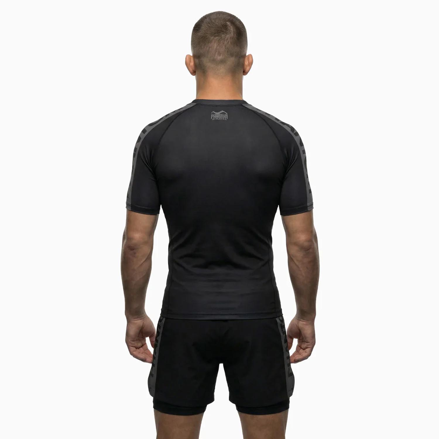 Phantom Athletics Rashguard, S/S, Apex, black-grey, XXL