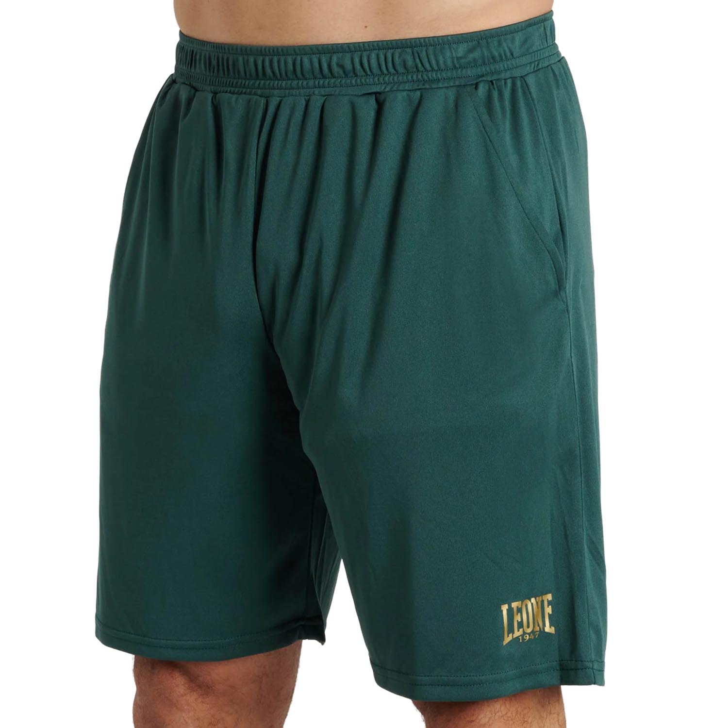 LEONE Fitness Shorts, Premium 2, green-gold, L