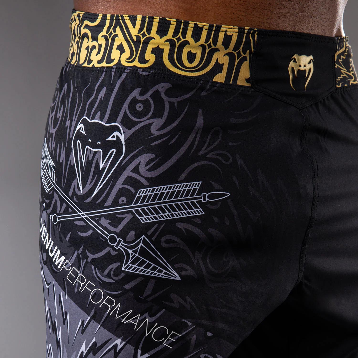 VENUM MMA Fight Shorts, Wolf Atak, black-grey, S