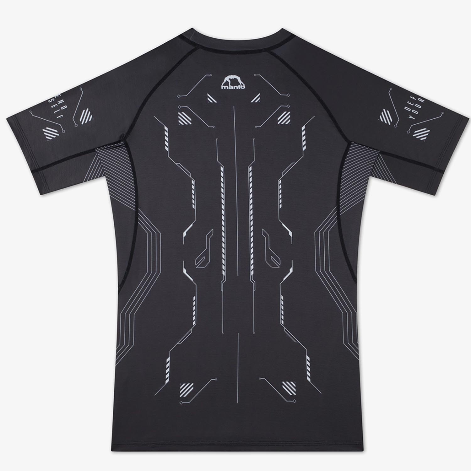 MANTO Rashguard, S/S, Shield, black, XXL