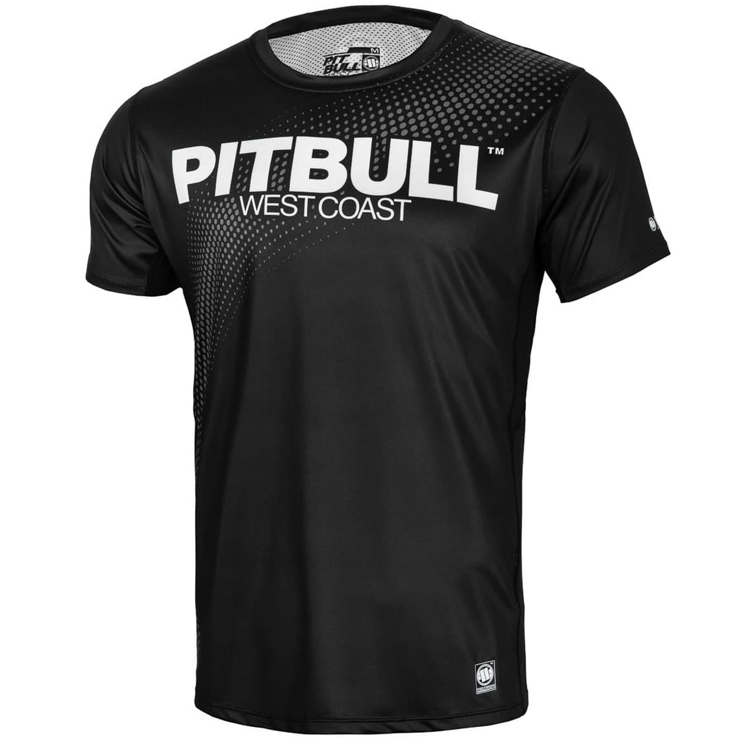 Pit Bull West Coast Fitness Shirt, Mesh Player, schwarz