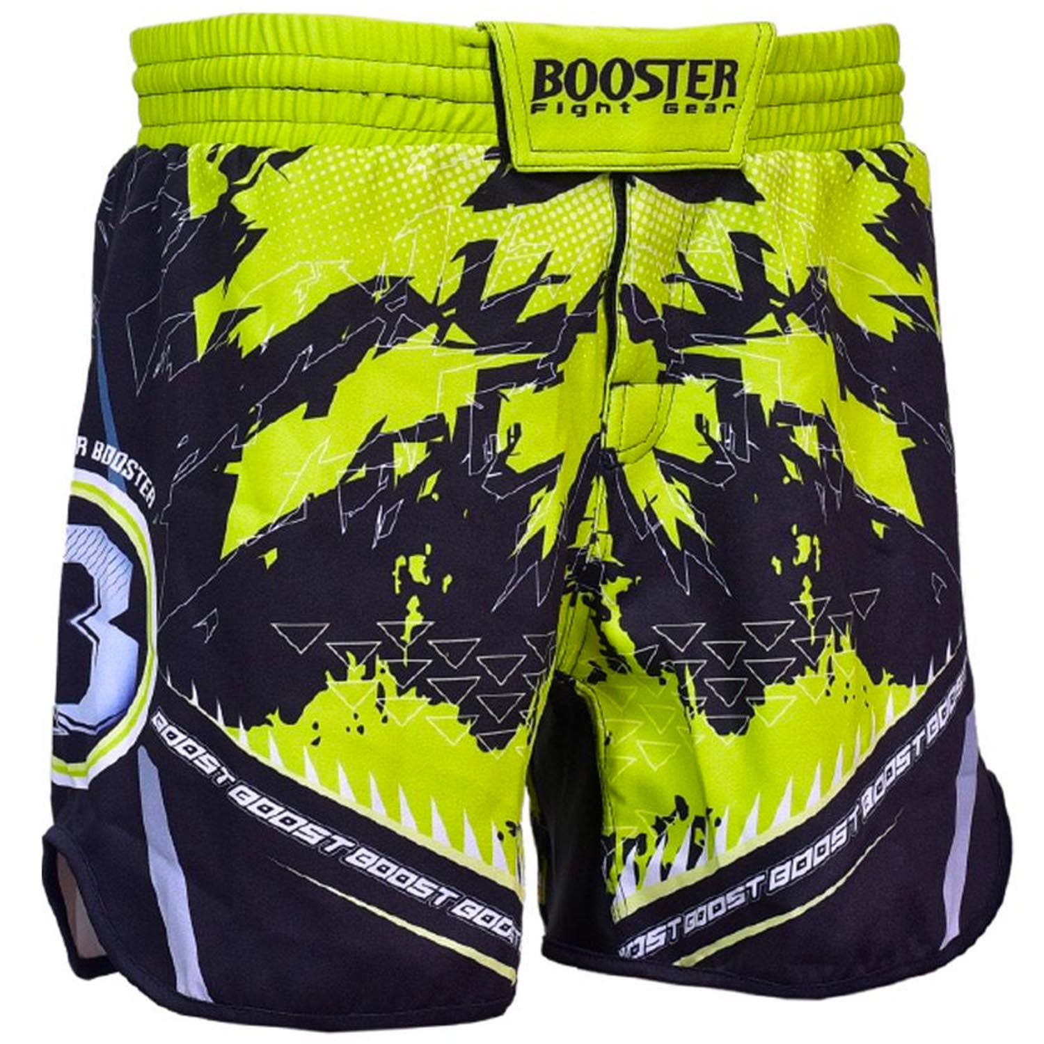 Booster MMA Fight Shorts, Chaos 2, black-yellow