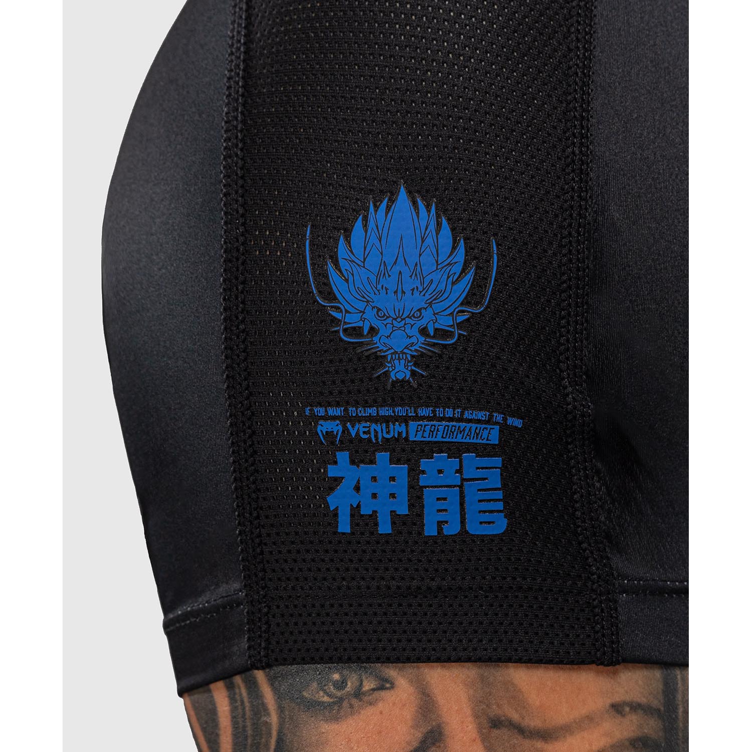 VENUM Rashguard, S/S, Thunder Dragon, black-blue, S