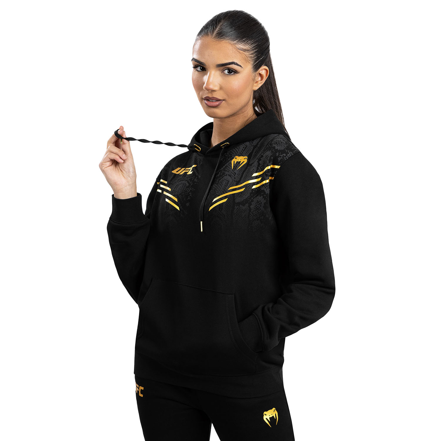 VENUM Hoody, Damen, UFC Replica Champion, Adrenaline, schwarz-gold, S