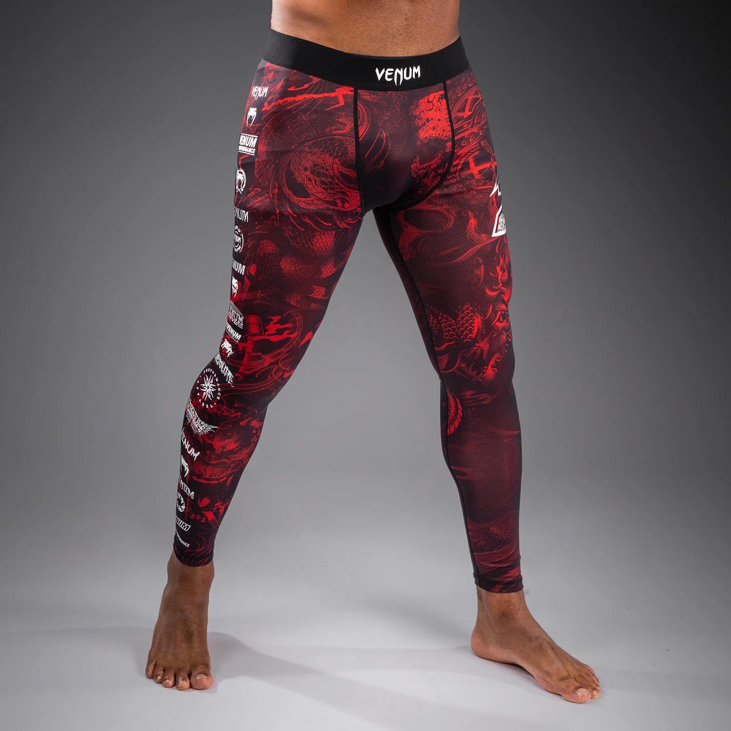 VENUM Compression Pants, 20Th Anniversary, black-red, L
