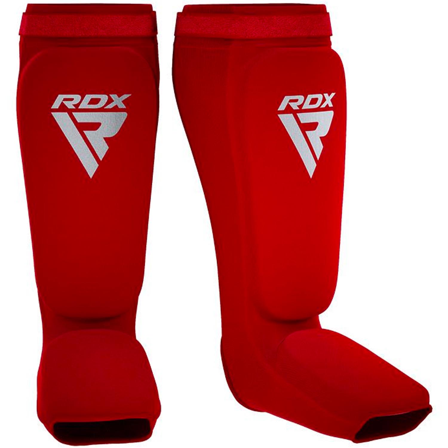 RDX Shinguards, red-white, M