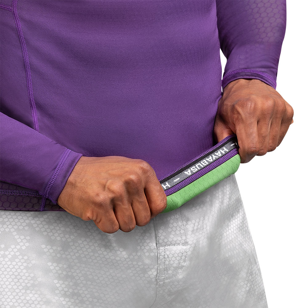 Hayabusa Rashguard, L/S, Fusion, purple-green