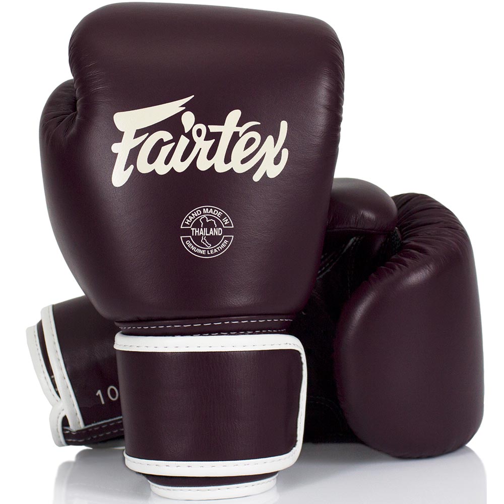 Fairtex Boxhandschuhe, Leder, BGV16, maroon