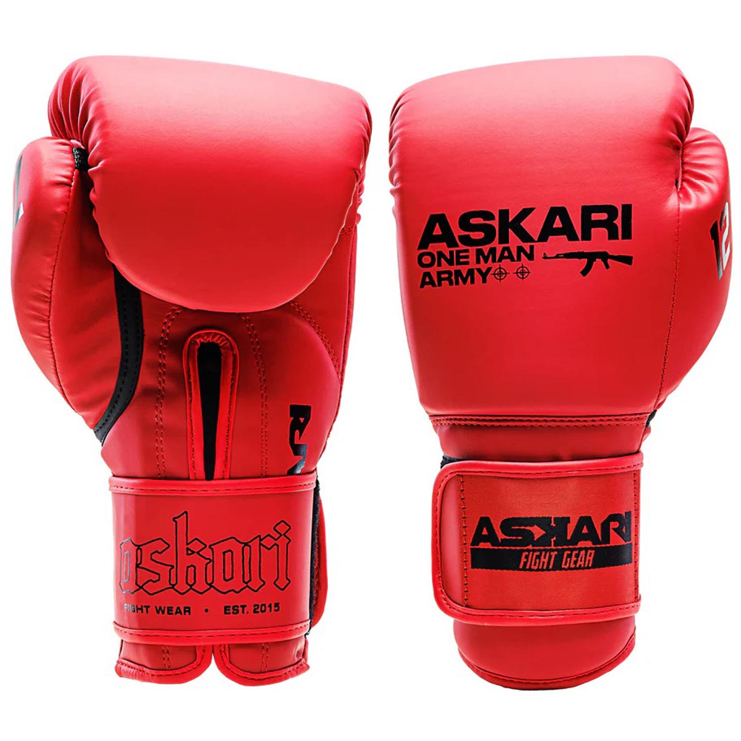 ASKARI Boxing Gloves, One Man Army, red-black, 16 Oz