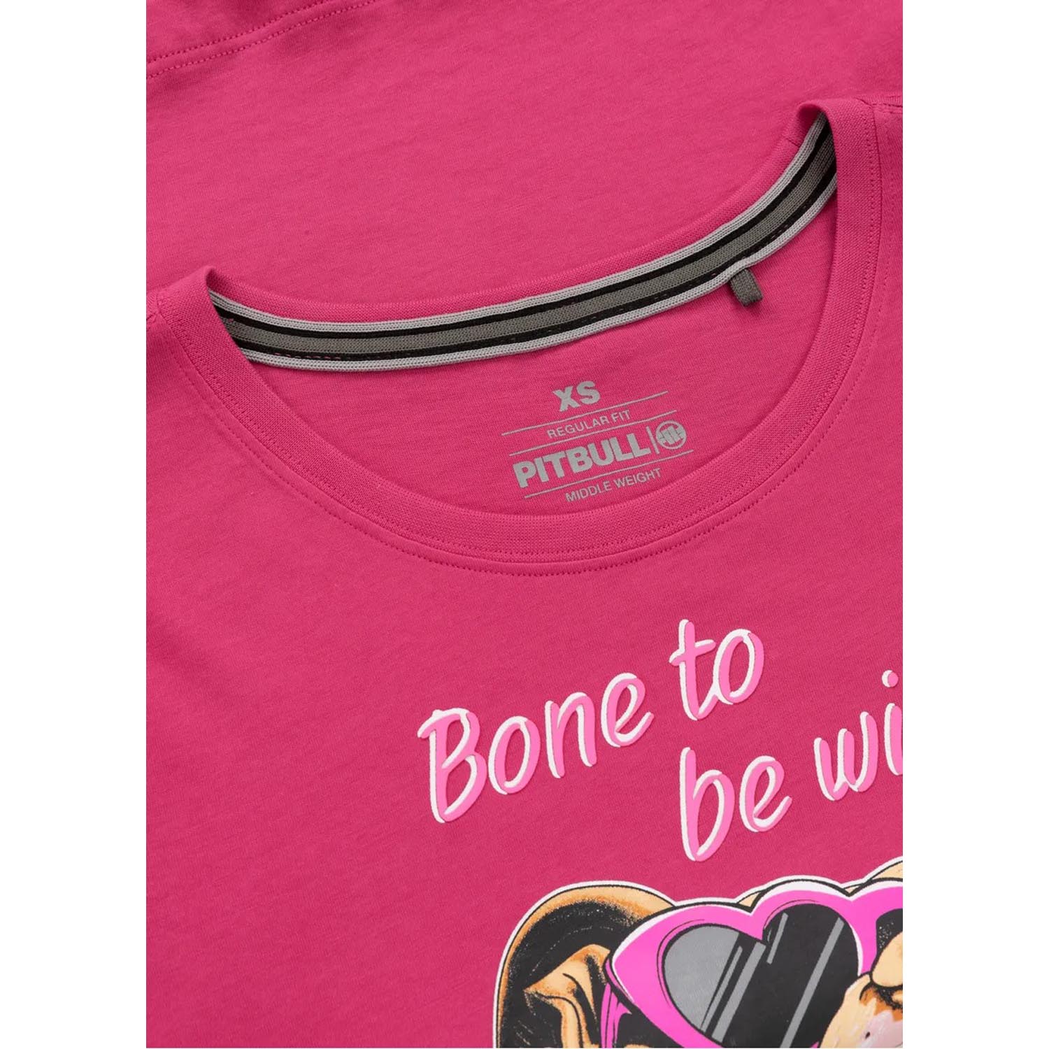 Pit Bull West Coast T-Shirt, Women, Sunglasses Dog, pink, XL
