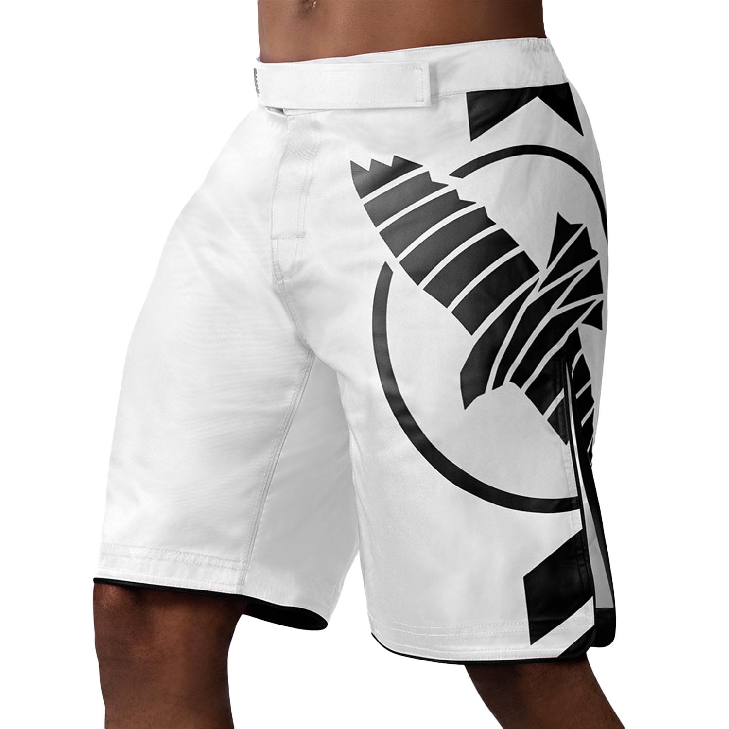 Hayabusa MMA Fight Shorts, Icon, white-black, S