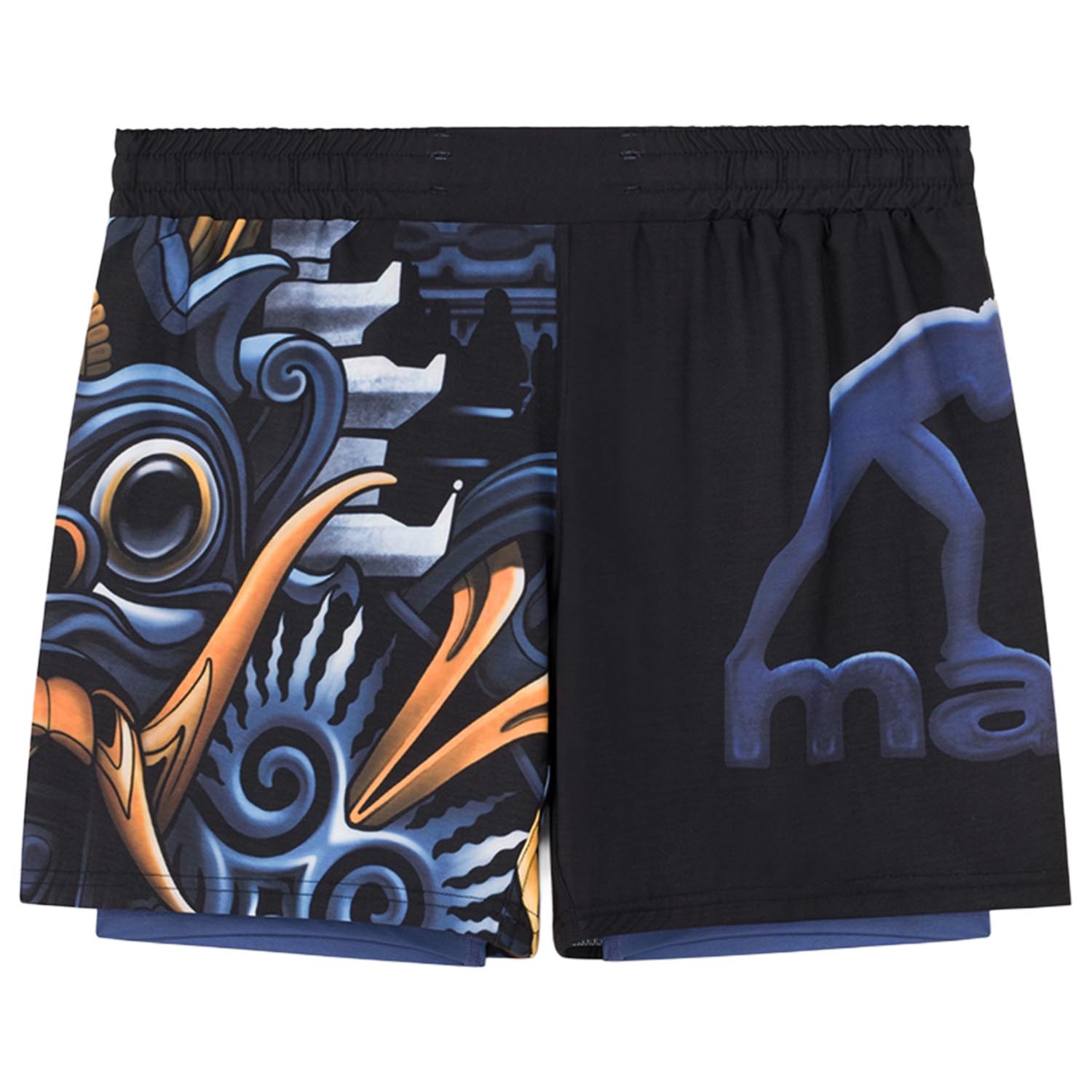 MANTO MMA Fight Shorts, Barong, black-grey, XXL